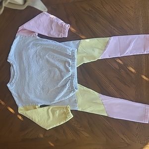 Carter's girl's size 10 pink/yellow/grey outfit